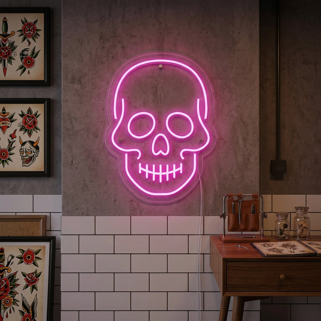 "Schedel" Neon Verlichting