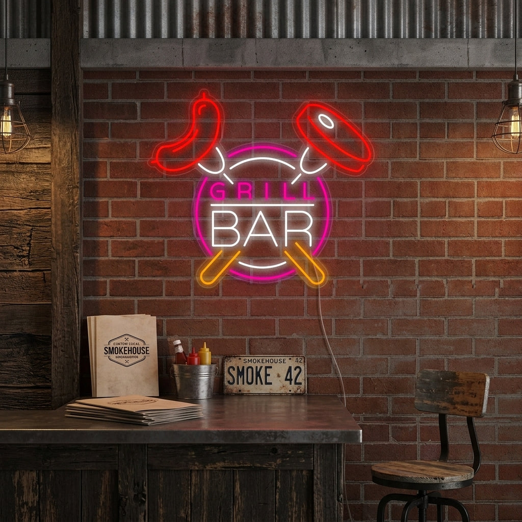 "Grill Bar" Neon Verlichting