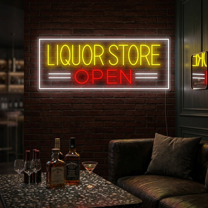 "Liquor Store Open" Neonbord