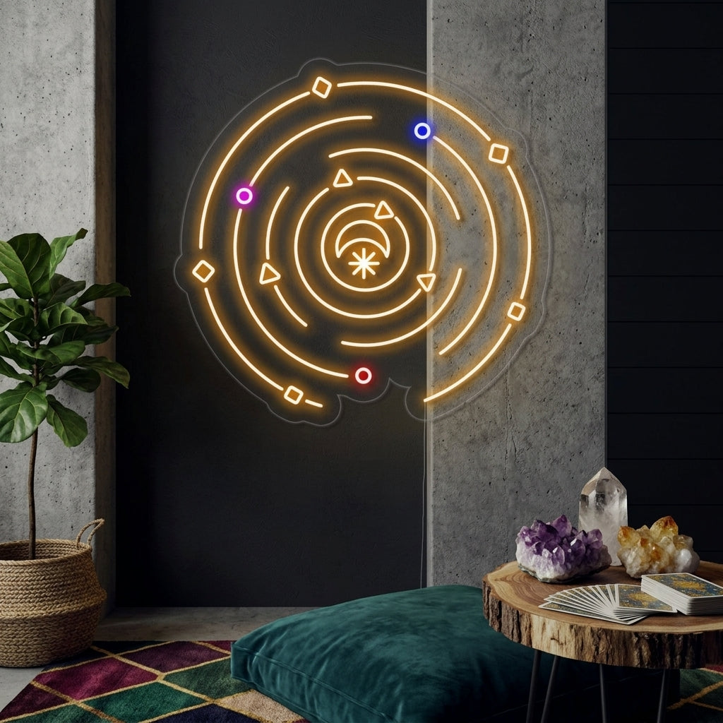 "Melkweg Zon Ster Maan" Neon Verlichting