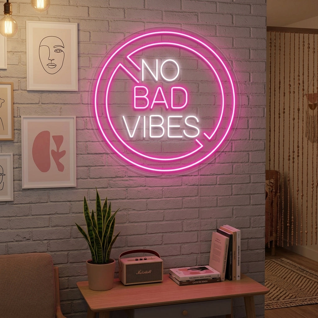 "No Bad Vibes" Neon Verlichting