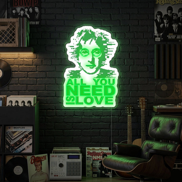 "All You Need Is Love" Neonbord