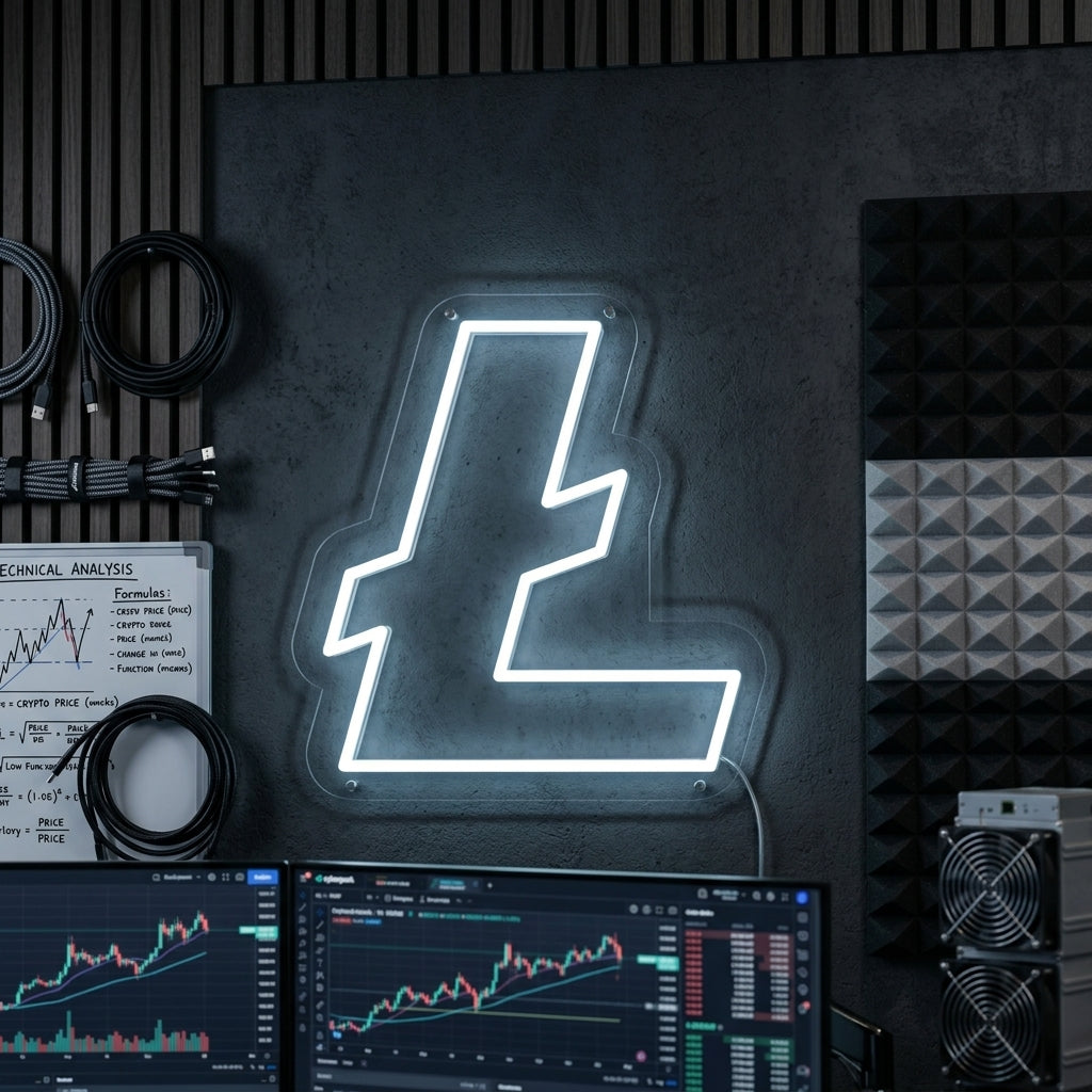 "Litecoin (LTC) Cryptocurrency" Neon Verlichting