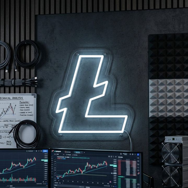 "Litecoin (LTC) Cryptocurrency" Neon Verlichting