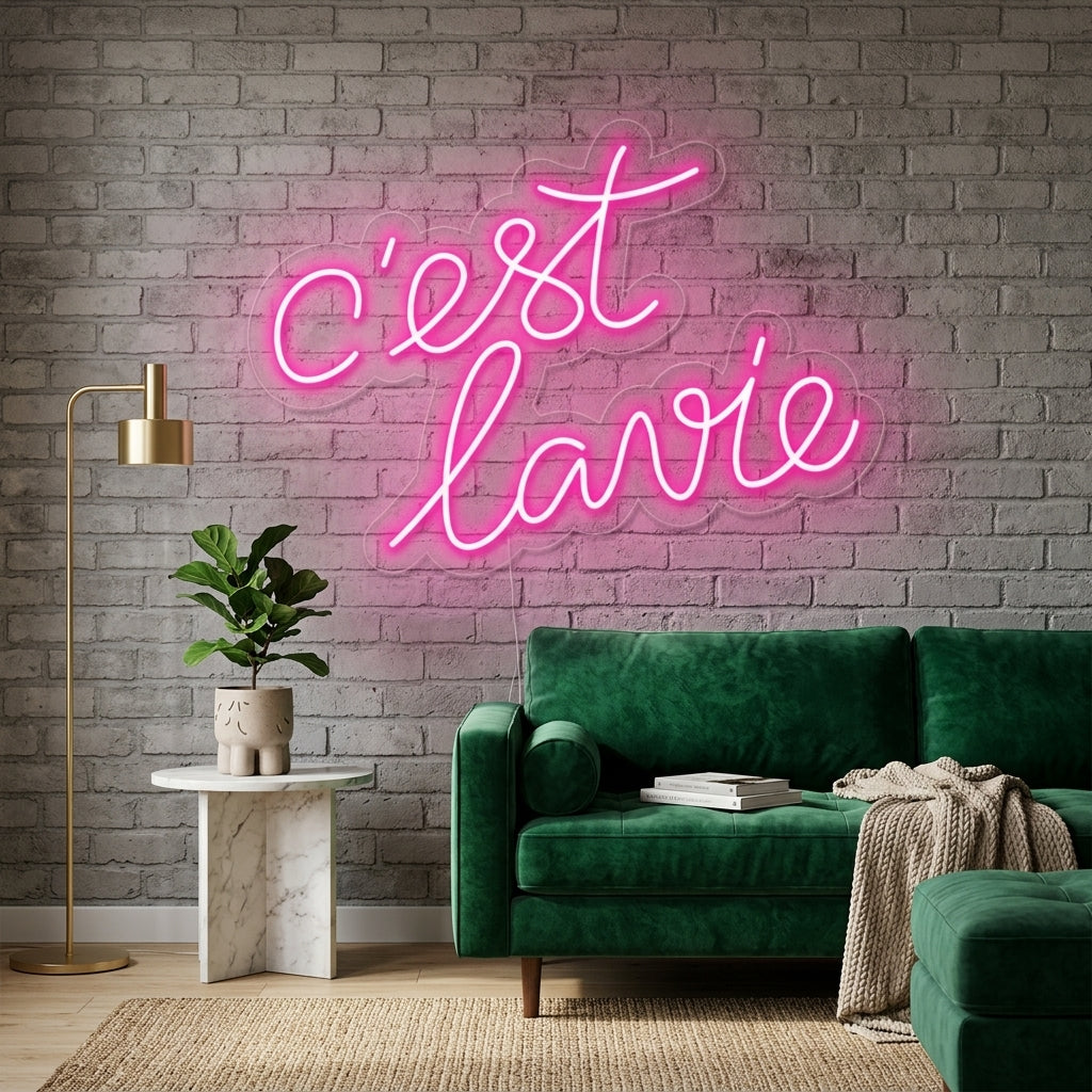 "Cest lavie" Neon Verlichting