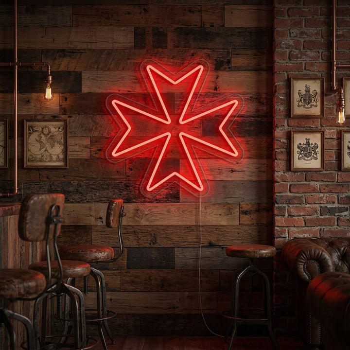 "Maltezer Kruis" Neon Verlichting
