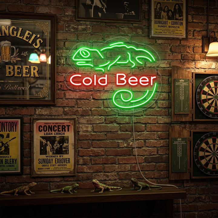 "Cold Beer Bar, Bar" Neon Verlichting