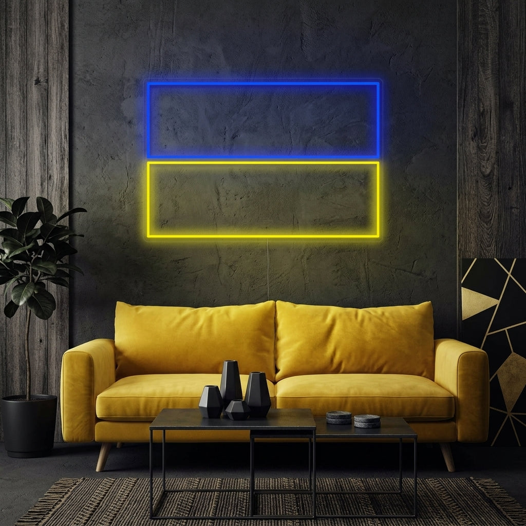 "Vlag Van Oekraïne" Neon Verlichting
