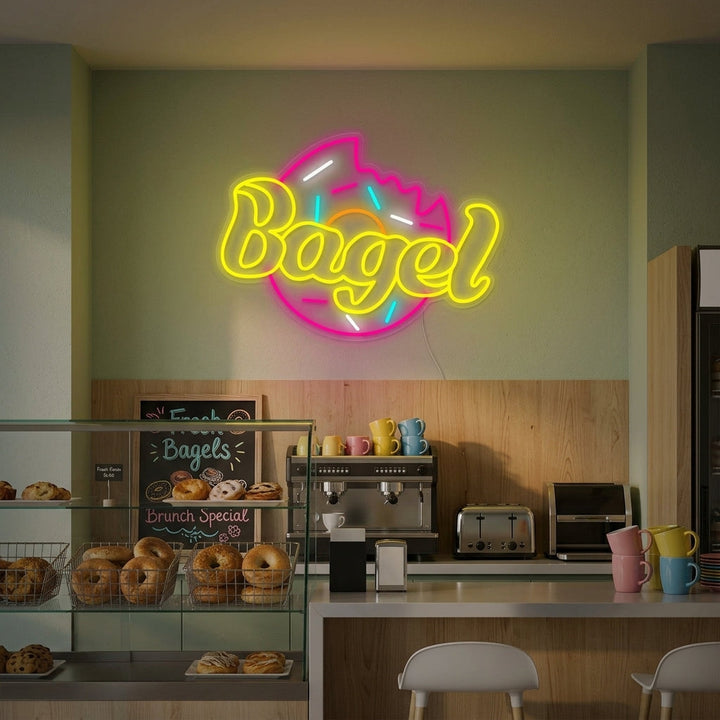 "Bagel Voor Bakkerij Taartenwinkel" Neon Verlichting