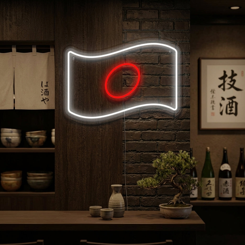 "Vlag Van Japan" Neon Verlichting