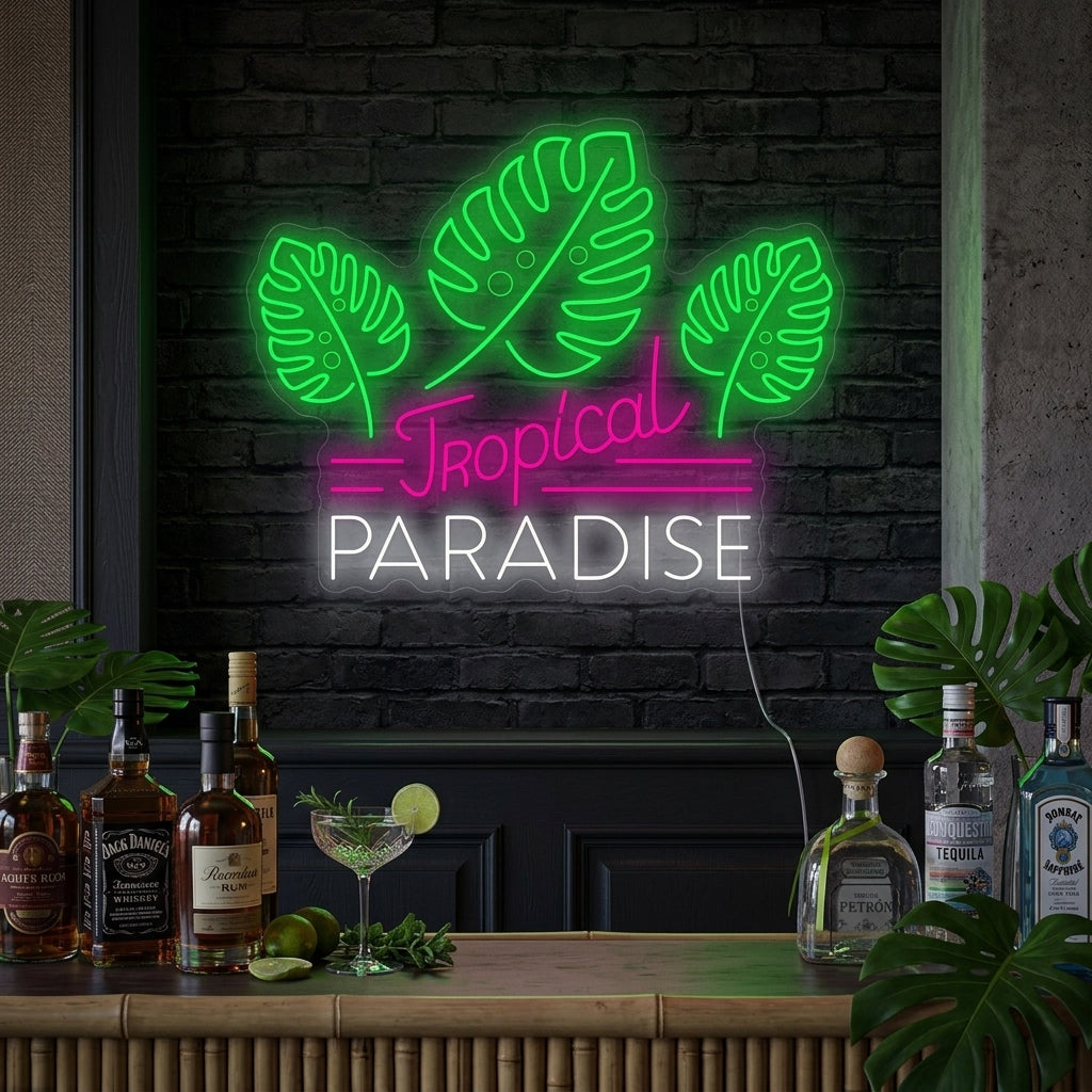 "Tropical Paradise" Neonbord