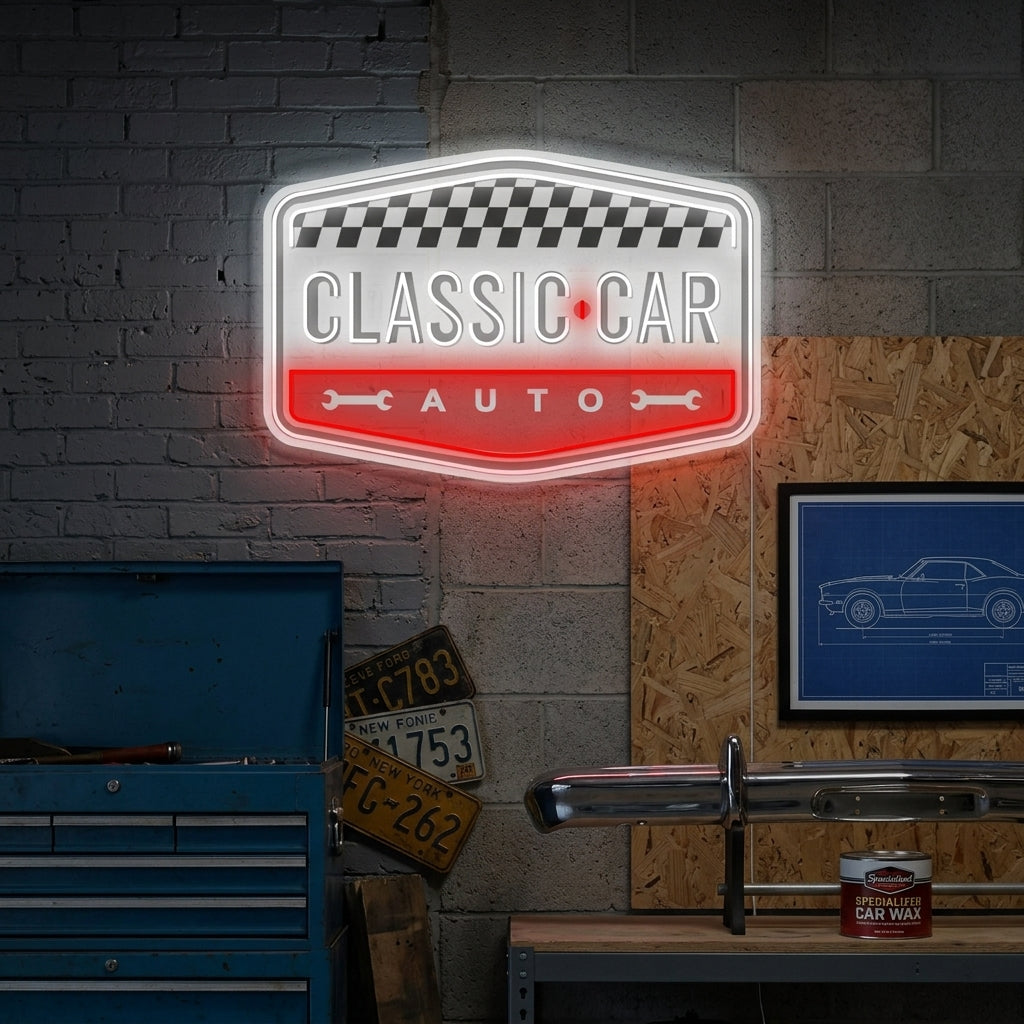 "Classic Car" Neonbord