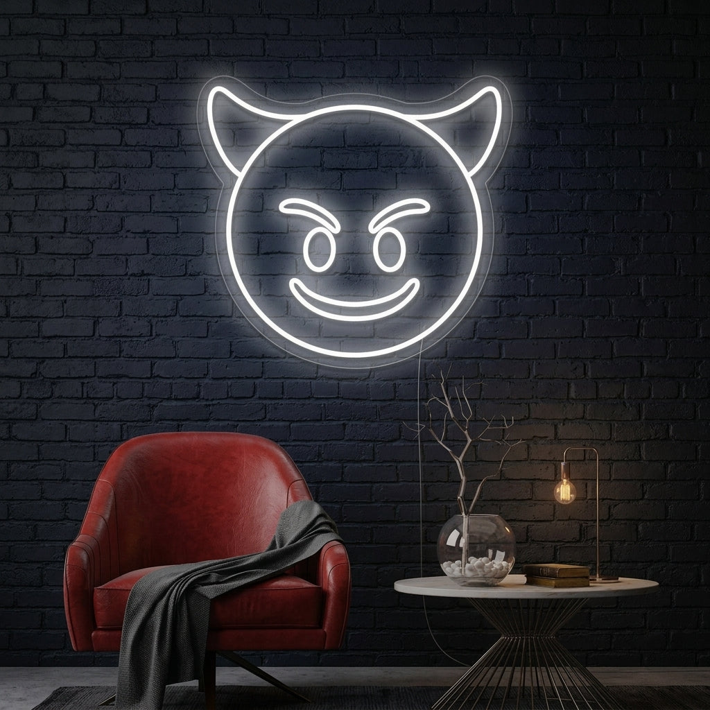 "Duivel Emoji" Neon Verlichting