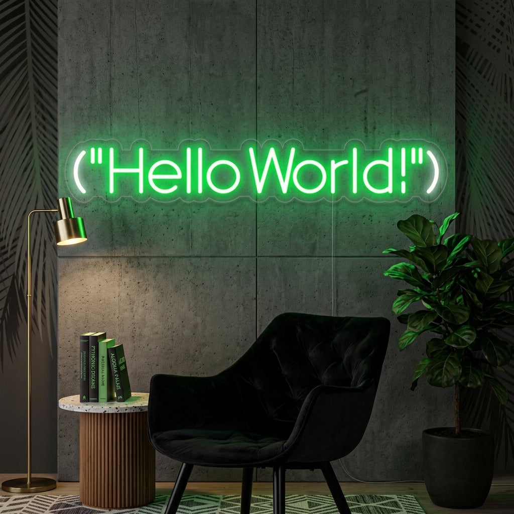 "Hello World" Neon Verlichting