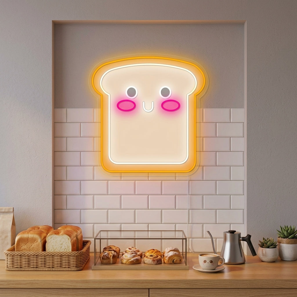 "Kawaii sneetjes brood" Neonbord