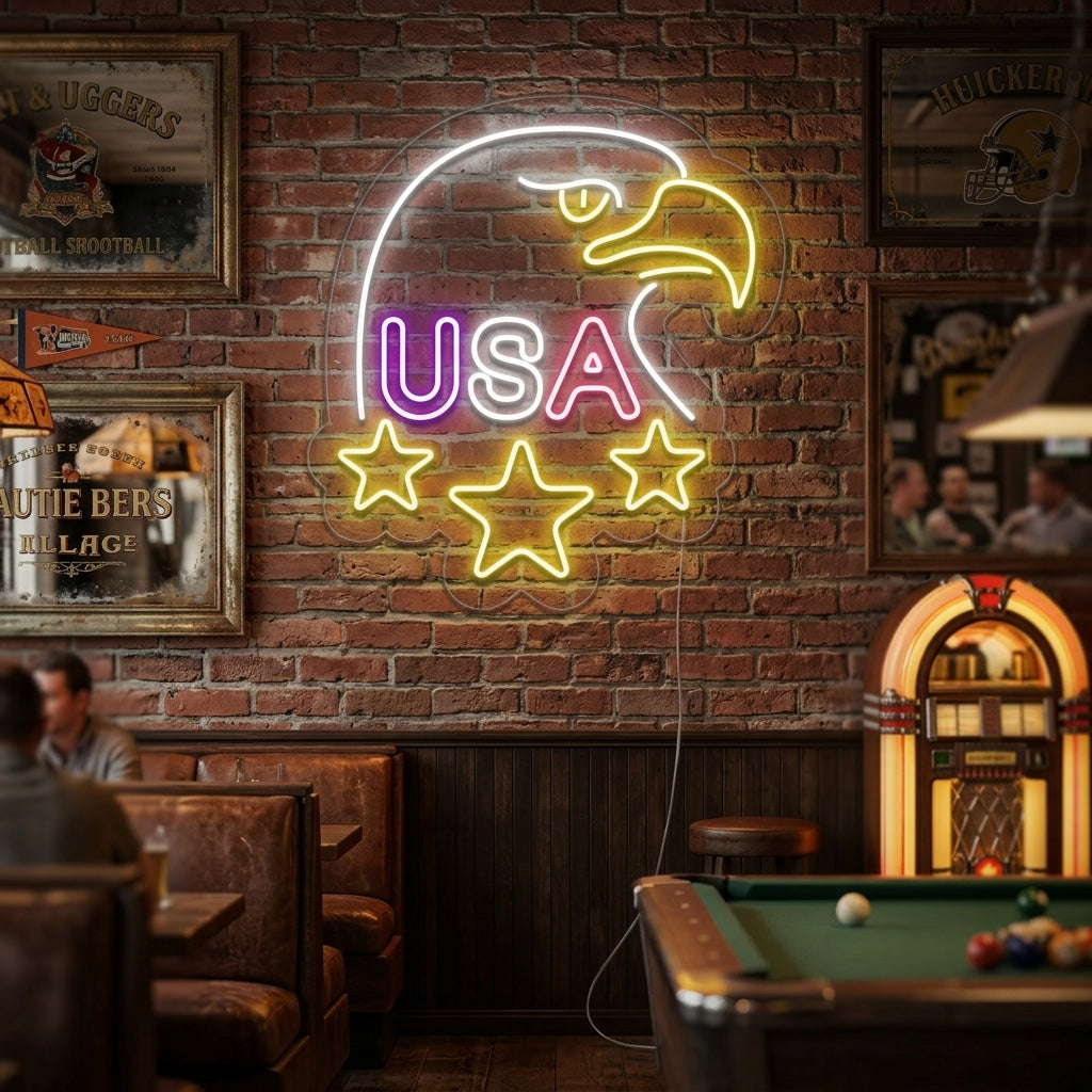 "Amerikaanse Zeearend, USA" Neon Verlichting