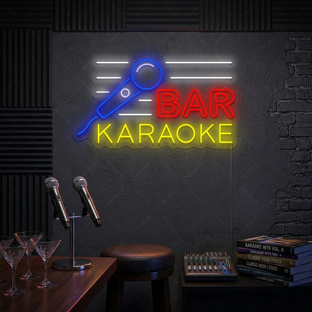 "Karaoke Bar" Neonbord
