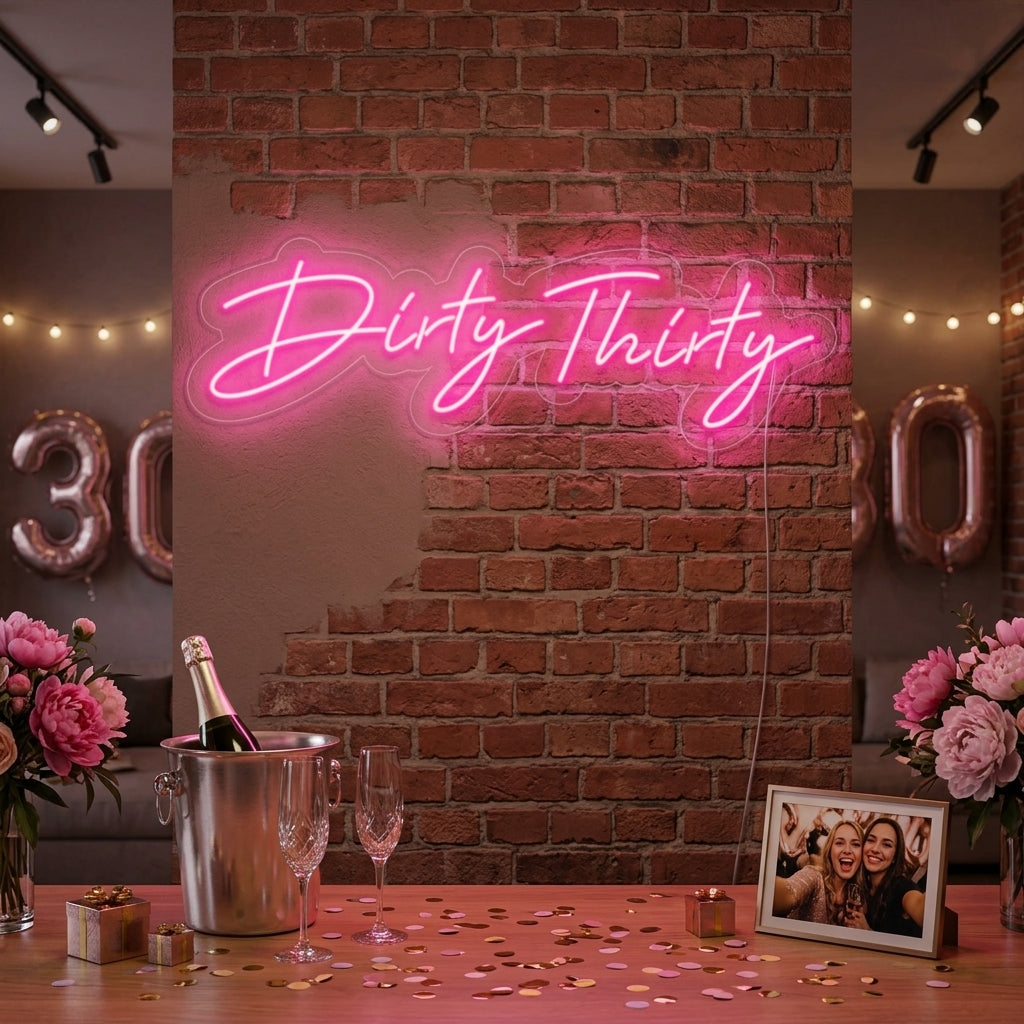 "Dirty Thirty" Neon Verlichting