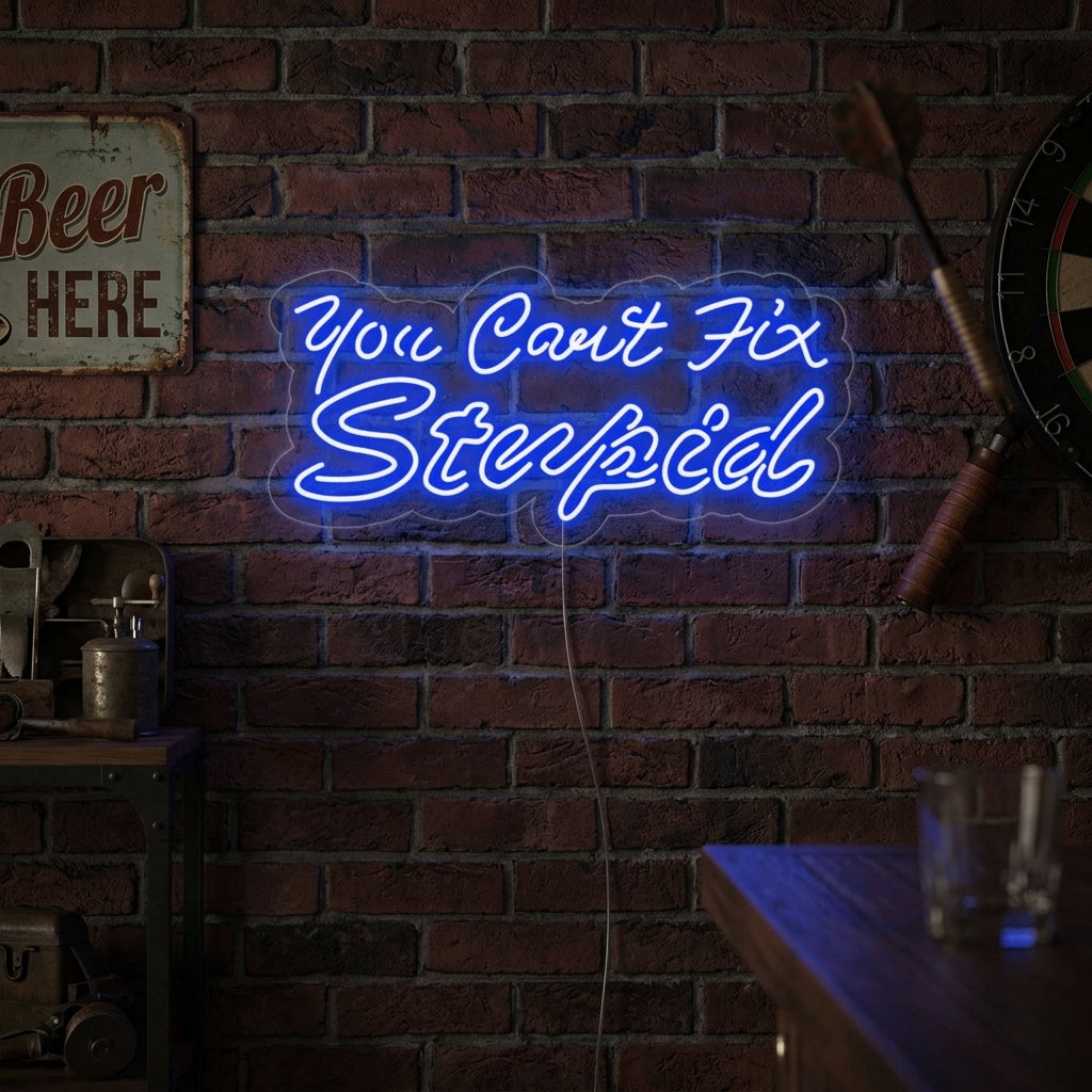 "You Cant Fix Stupid" Neon Verlichting