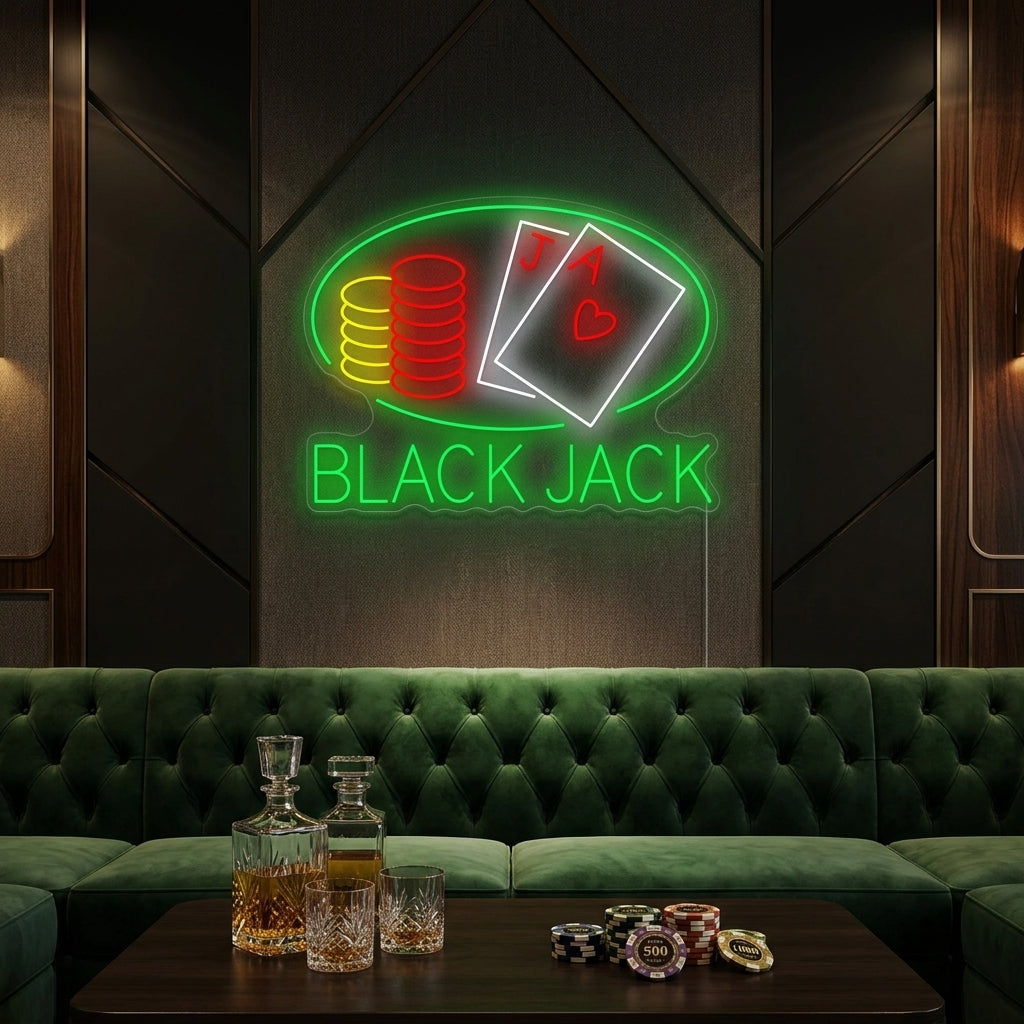 "Black Jack" Neonbord