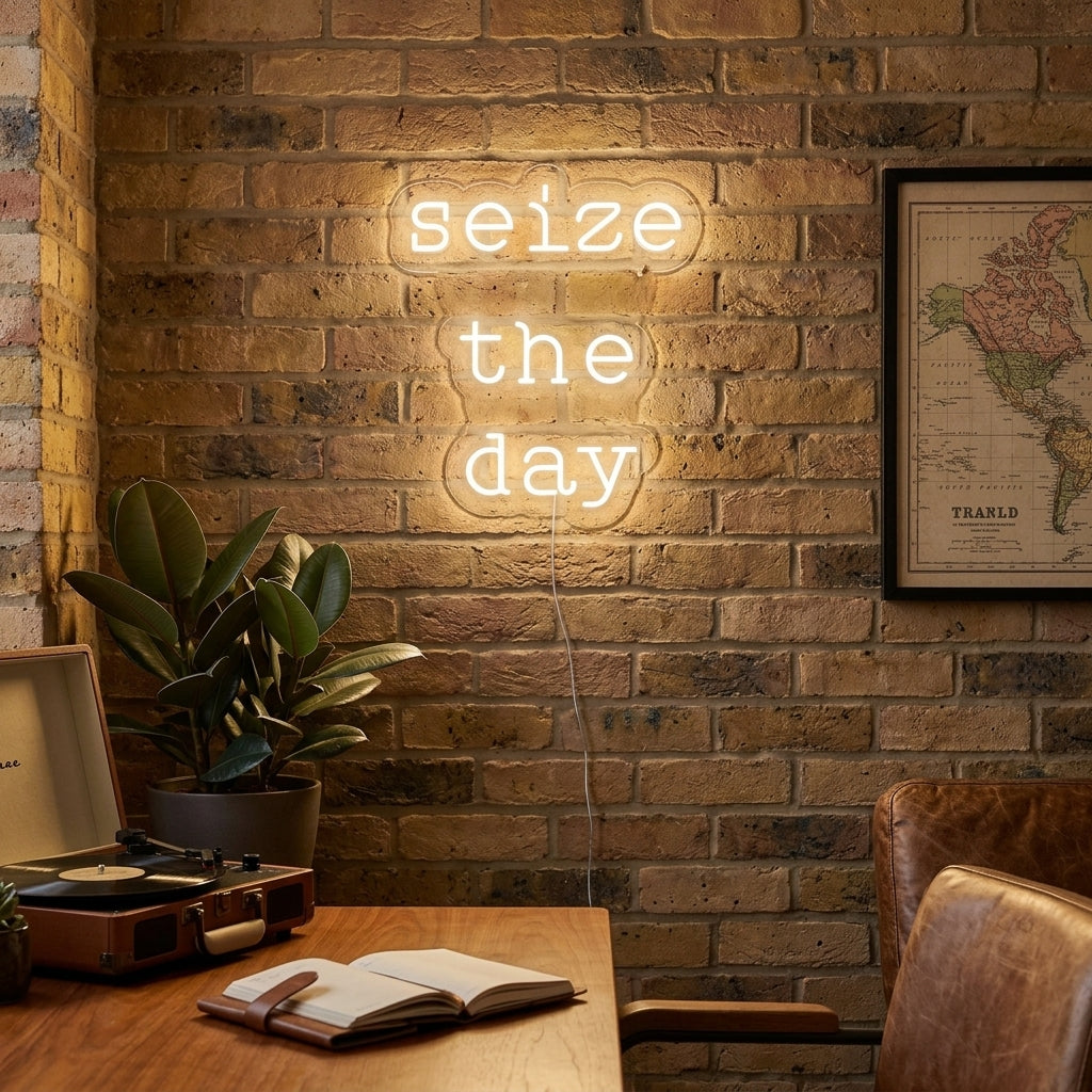 "Seize The Day" Neon Verlichting