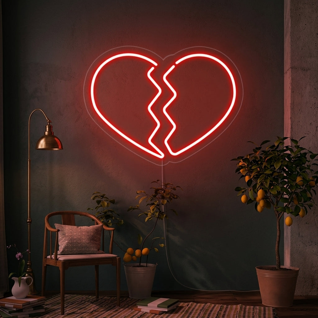 "Gebroken Hart" Neon Verlichting