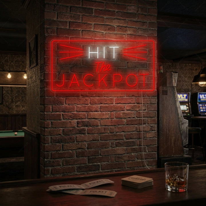 "Hit The Jackpot" Neonbord