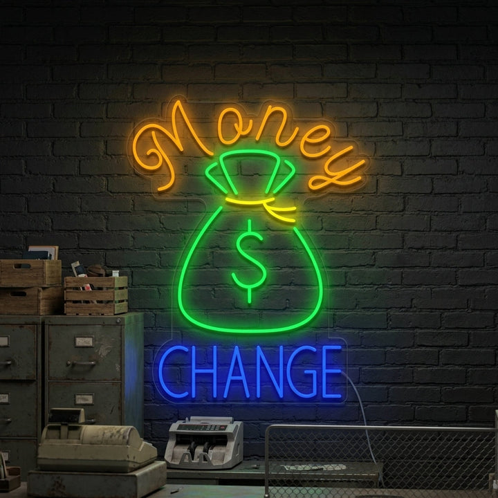 "Geld Wisselen" Neon Verlichting