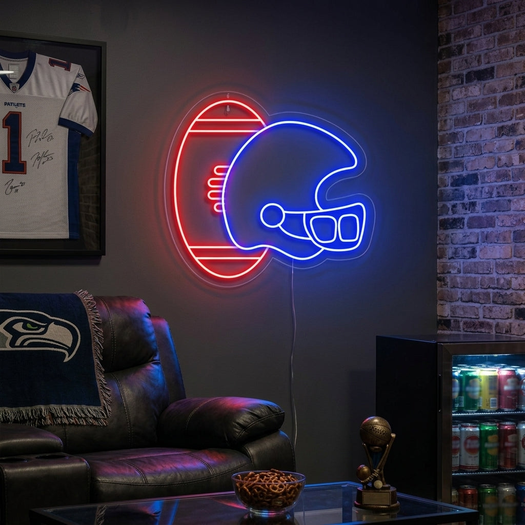 "Cowboy Voetbalhelm" Neon Verlichting