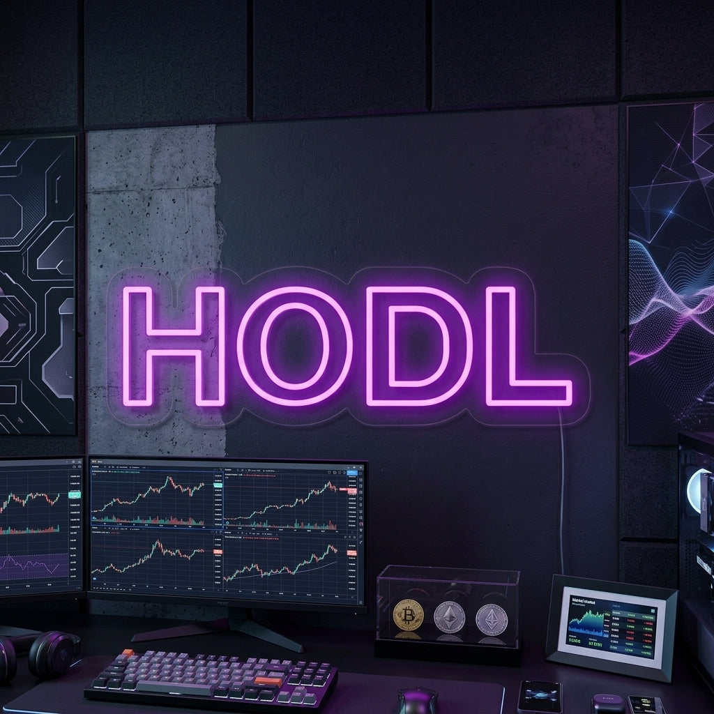 "Hodl Cryptocurrency" Neon Verlichting