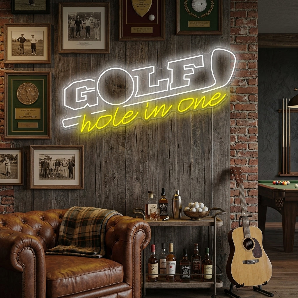 "Golf Hole In One" Neonbord