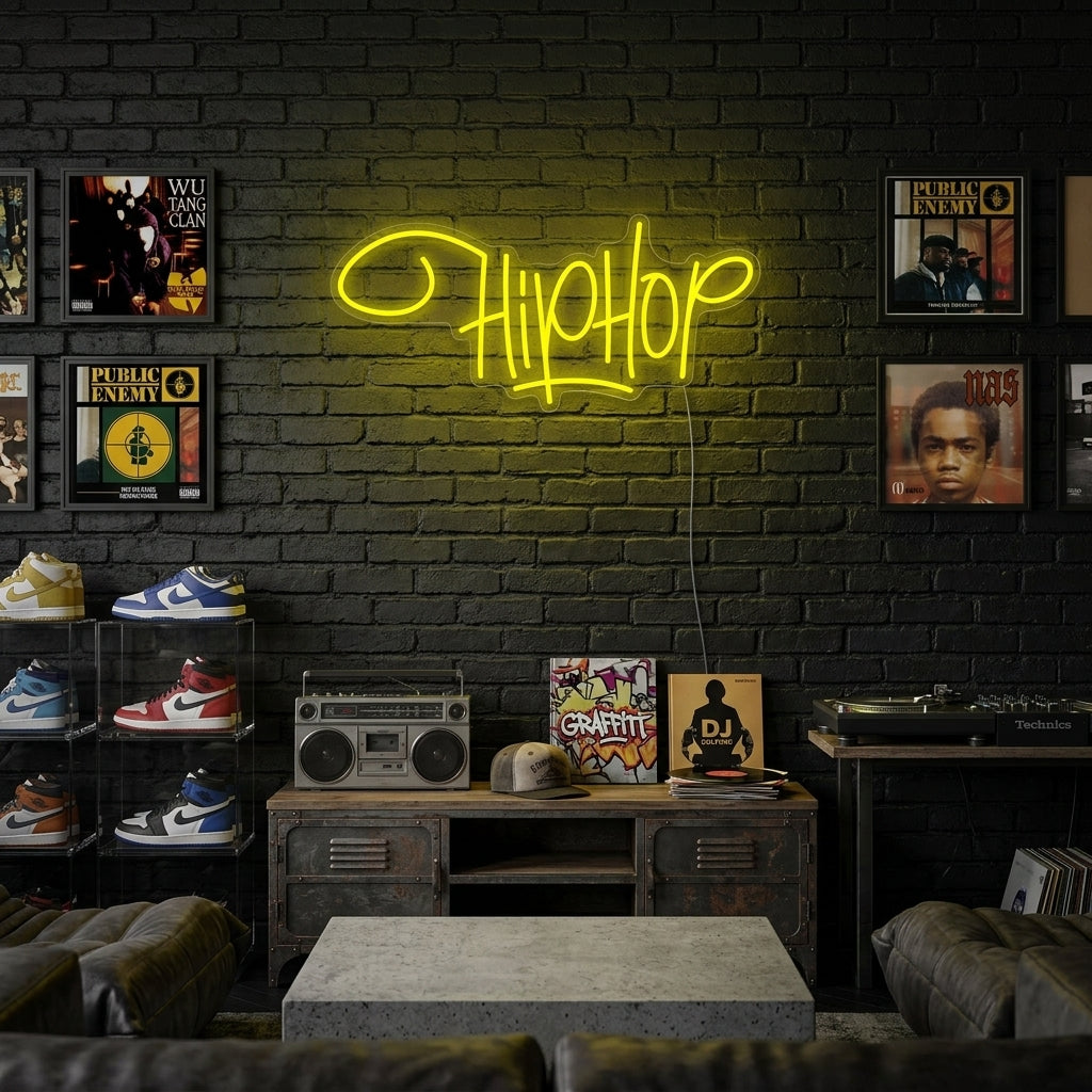 "Hip Hop Rap Muziek" Neon Verlichting