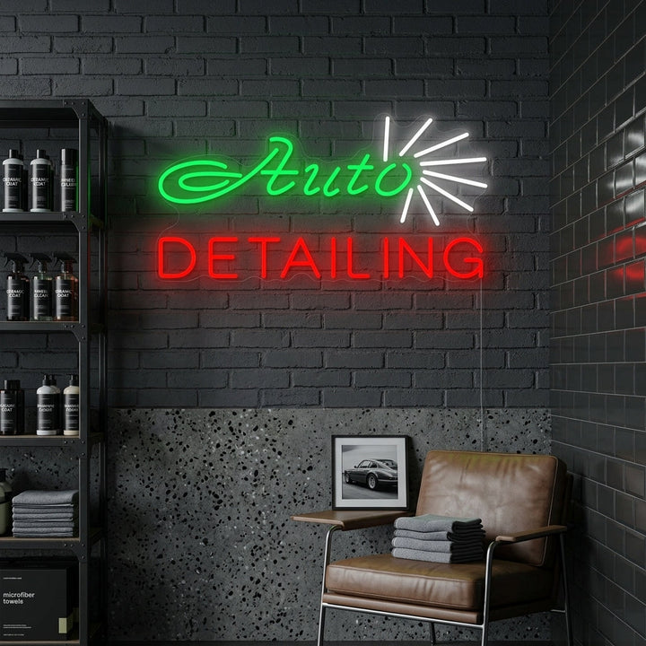 "Winkel, Auto Detailing" Neon Verlichting