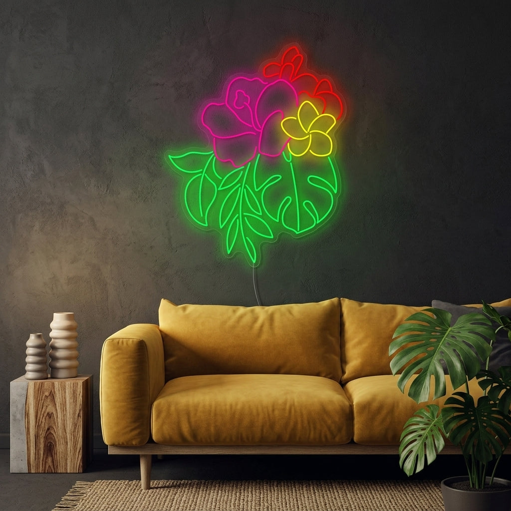 "Hibiscusbloem" Neonbord
