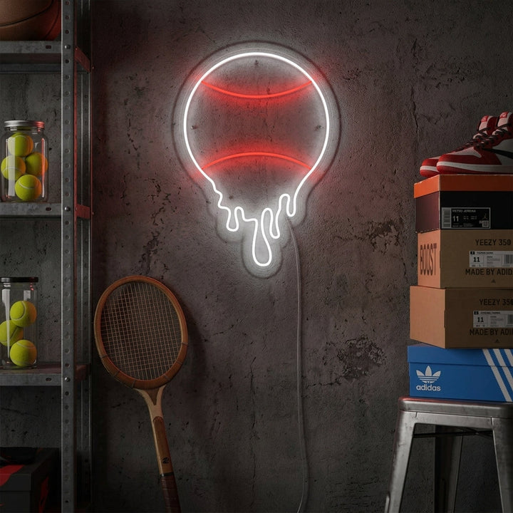"Druipende tennisbal" Neonbord