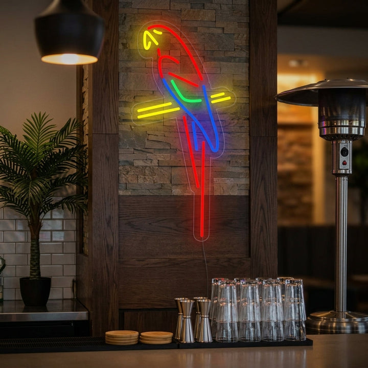 "Papegaai Bar Pub" Neon Verlichting