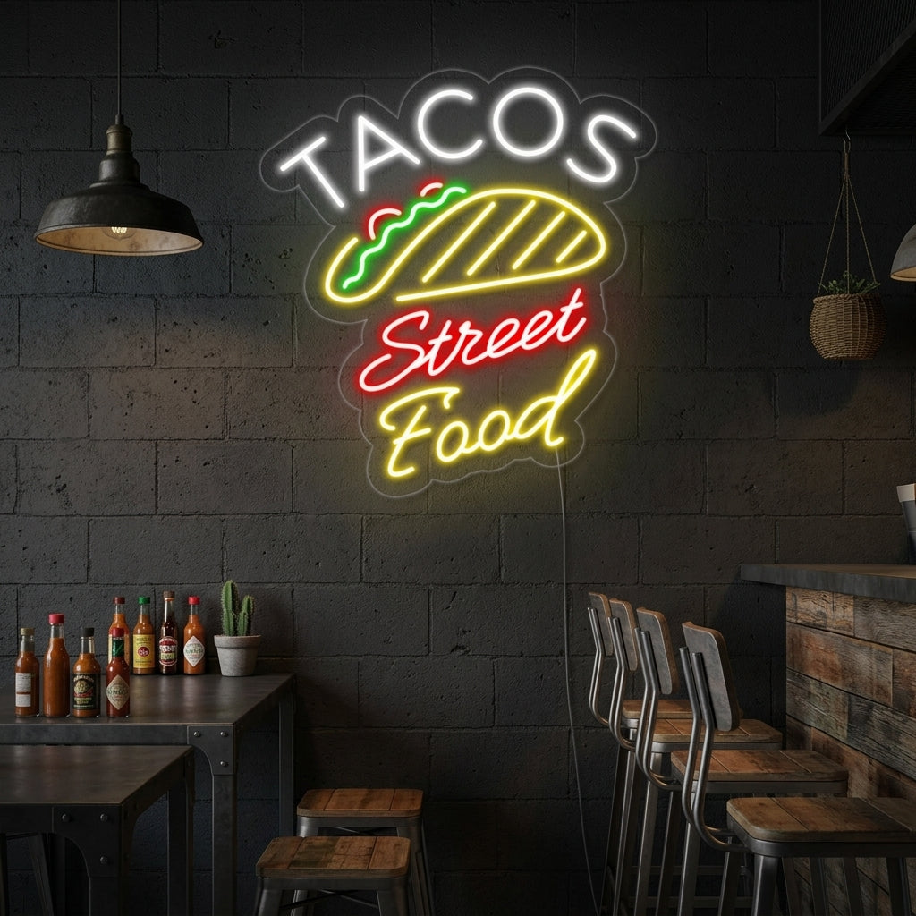 "Tacos Sweet Food" Neon Verlichting