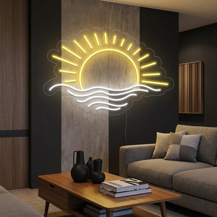 "Zonsondergang, Zee" Neon Verlichting