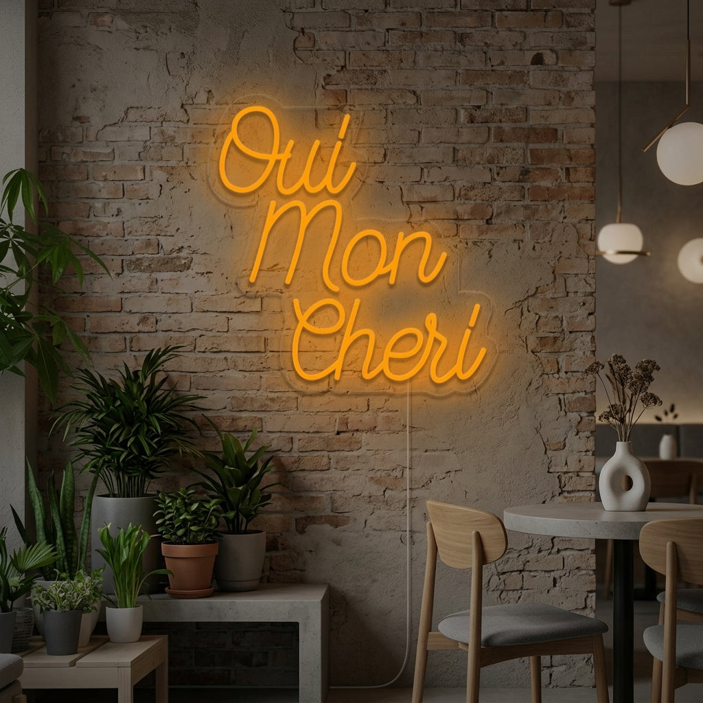 "Oui Mon Cheri French Oh Sweety" Neon Verlichting
