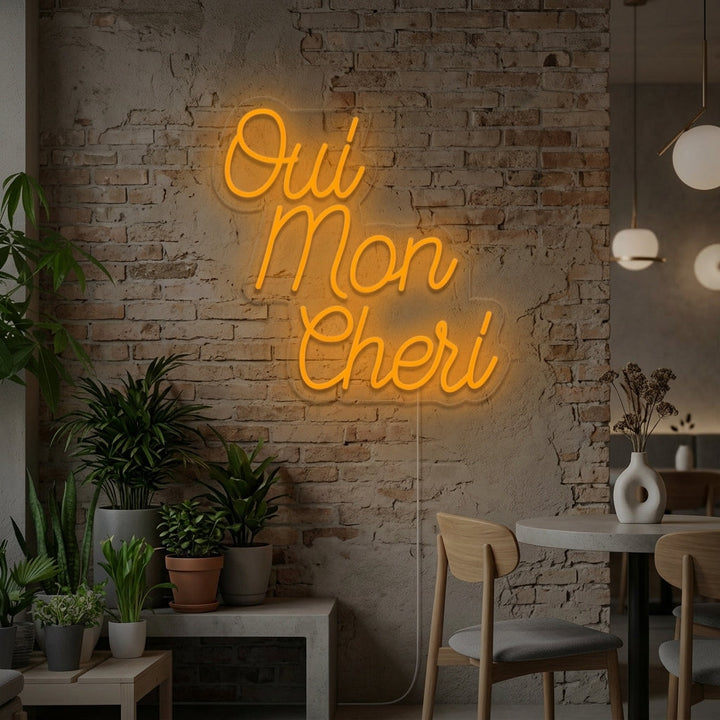 "Oui Mon Cheri French Oh Sweety" Neon Verlichting