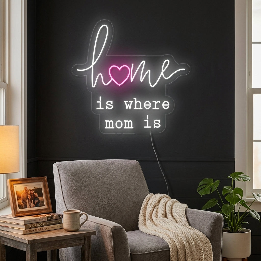 "Home Is Where Mom Is" Neon Verlichting