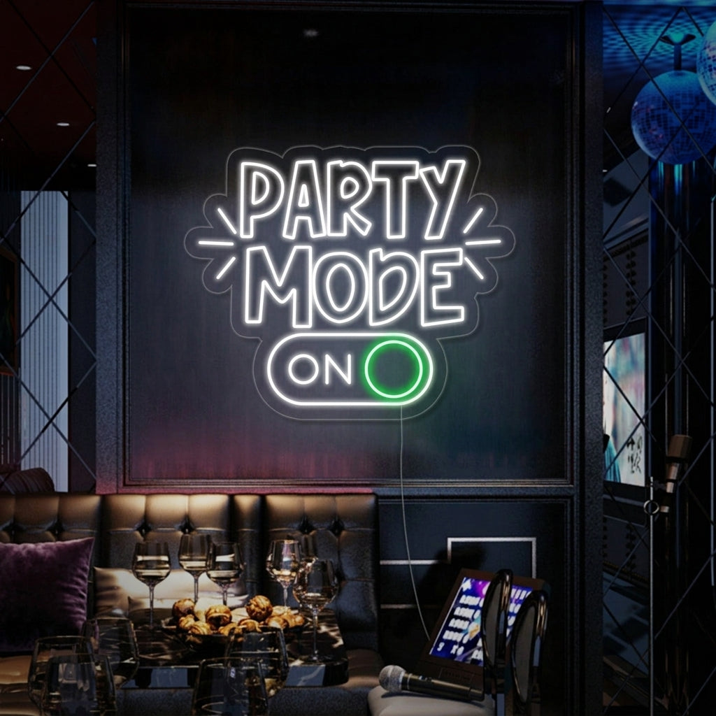 "Party Mode On" Neon Verlichting