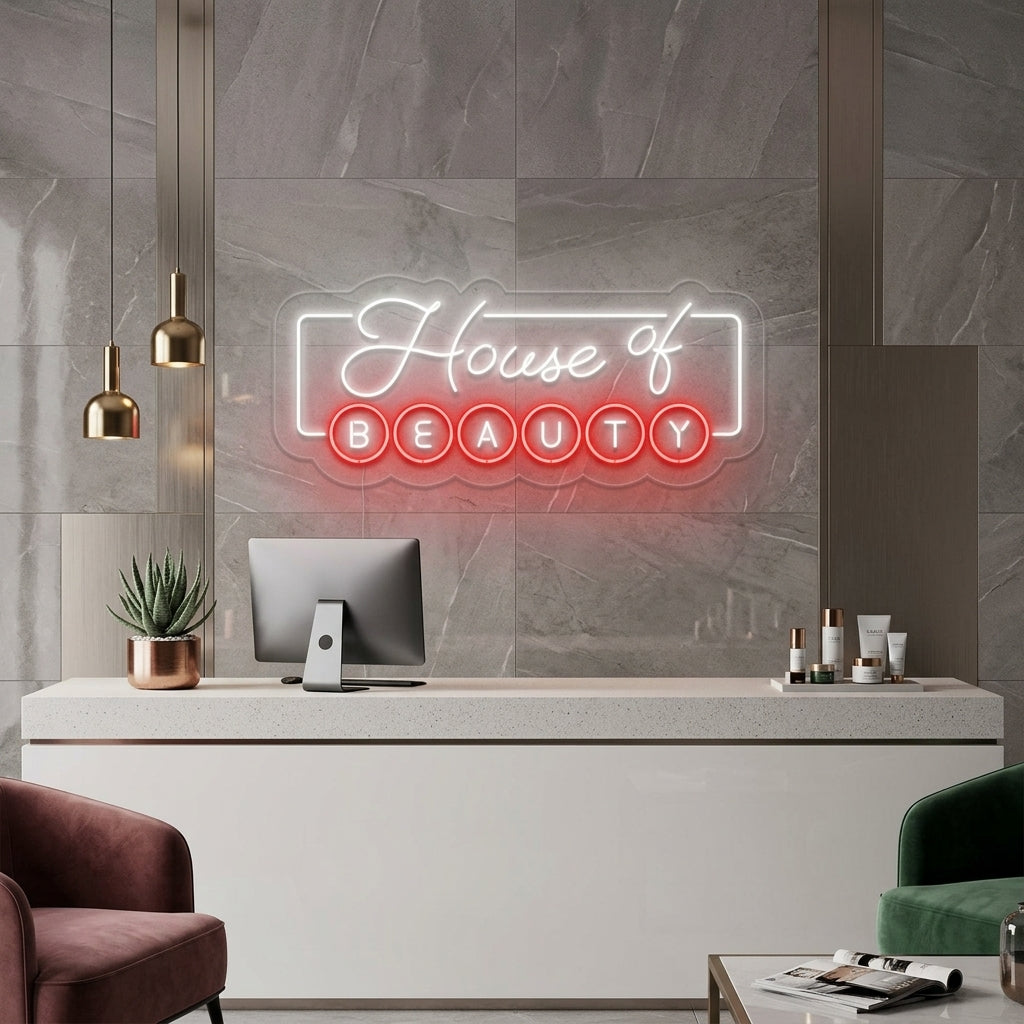 "House of Beauty" Neon Verlichting