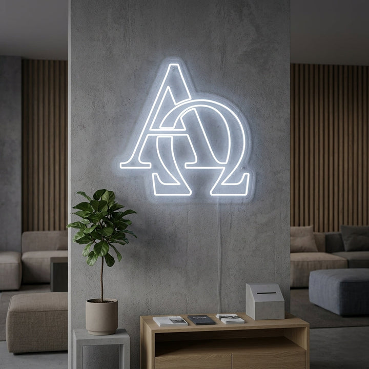 "Christelijk Symbool Alfa Omega" Neon Verlichting