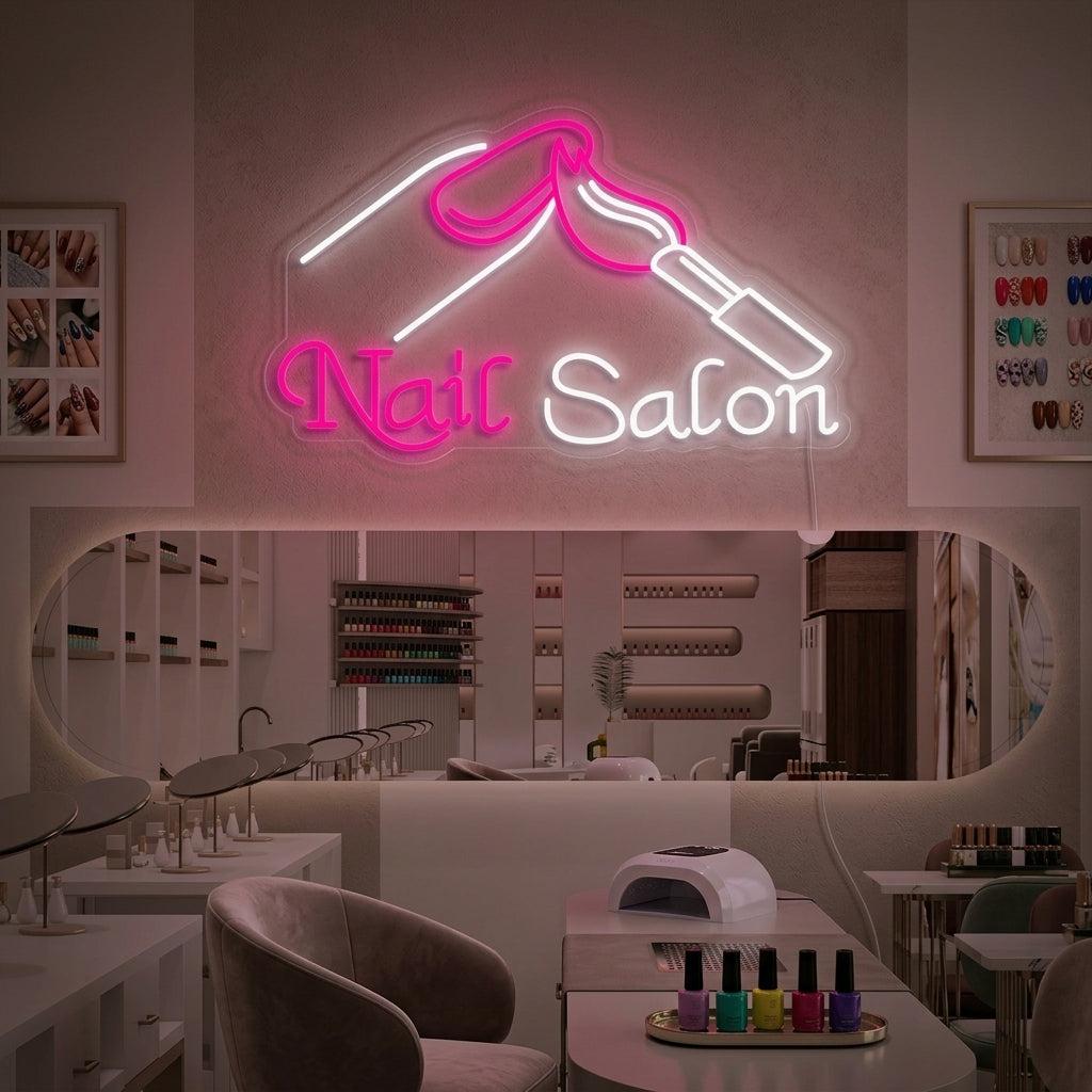 "Nails Salon" Neon Verlichting
