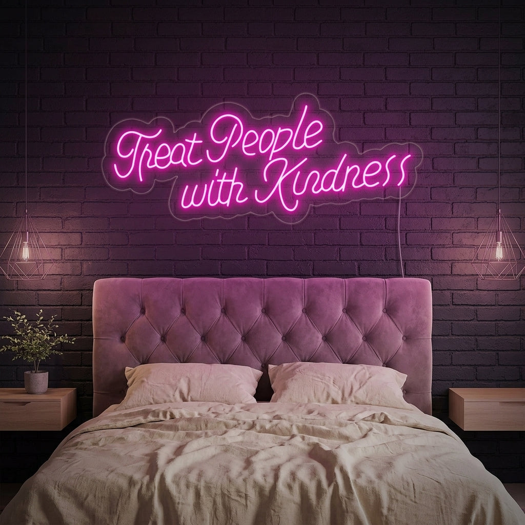 "Treat People With Kindness" Neon Verlichting