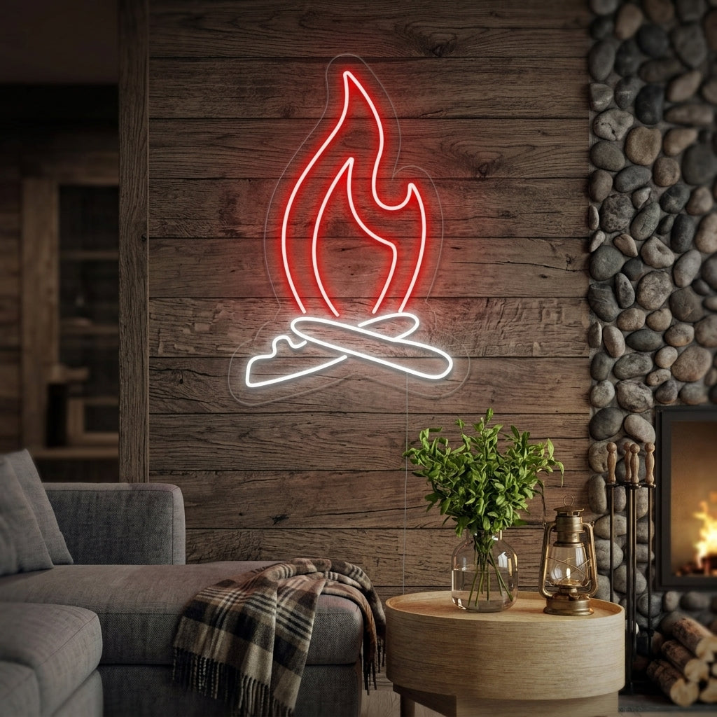 "Kampvuurvlam" Neon Verlichting