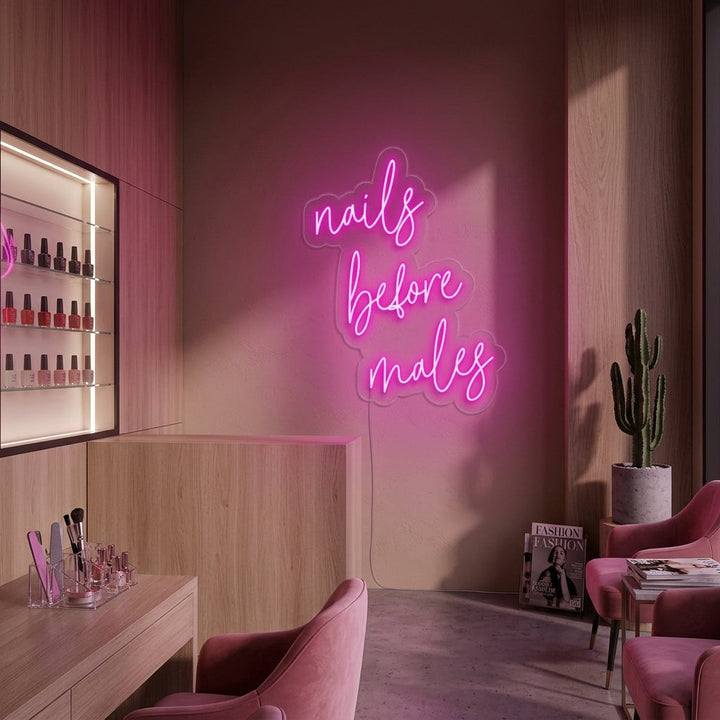 "Nails Before Males" Neon Verlichting