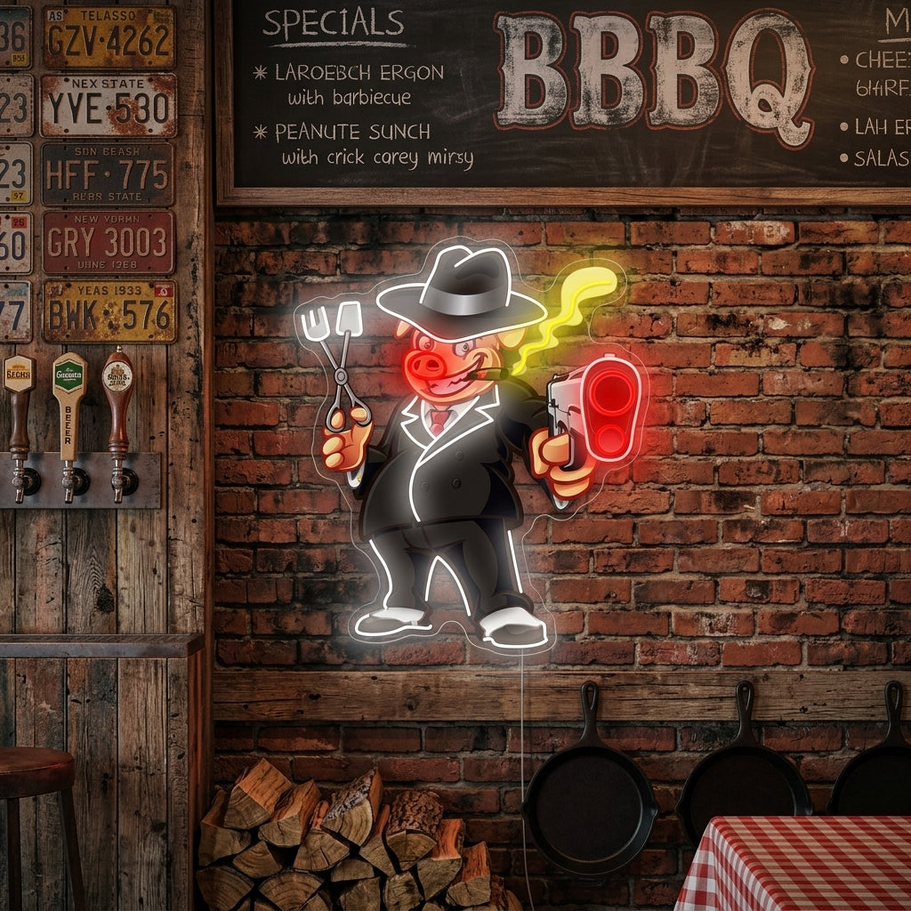"Varken Barbeque Grills" Neonbord