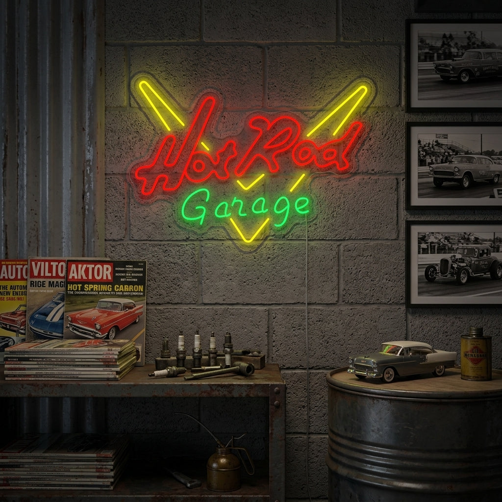 "Garage Hot Rod" Neon Verlichting
